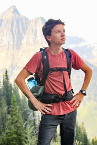 Joey Kreiling poses during a hiking trip.